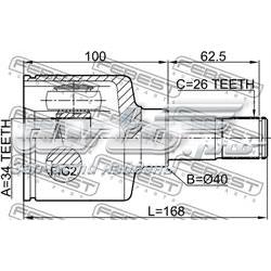 Przegub homokinetyczny wewnętrzny przedni lewy Ford 1447557 cena, od 109,38 USD