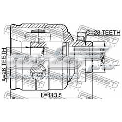 Przegub homokinetyczny wewnętrzny przedni prawy KIA Carnival 3 UVP