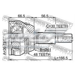Przegub homokinetyczny zewnętrzny tylny Febest 0110GSX30A48 cena, od 110,13 USD