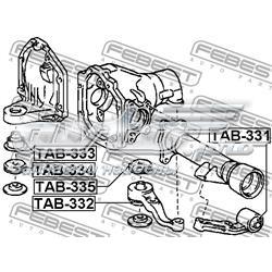 Silentblock przedni (poduszka) reduktora mostu przedniego  TAB333 Febest