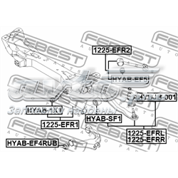 Silentblock wahacza tylnego górnego 5513038001 Hyundai/Kia