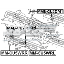 Silentblock trawersu do mocowania tylnego reduktora przedni Febest MABCU20DM2 cena, od 14,15 USD