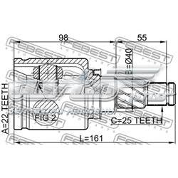 Przegub homokinetyczny przedni wewnętrzny Nissan Tiida C11X
