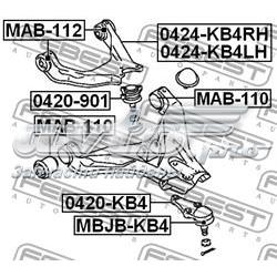 Wahacz zawieszenia przedniego górny lewy Mitsubishi 4010A147 cena, od 87,40 USD