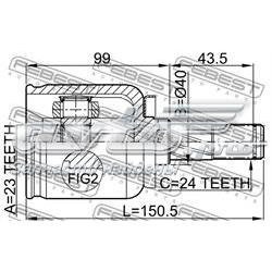 Przegub homokinetyczny przedni wewnętrzny Nissan Primera sedana (P12) (2002 - 2008) cena, od 109,79 USD