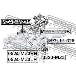 Wahacz zawieszenia przedniego dolny prawy 0524MZ3RH Febest
