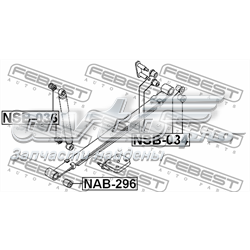 Silentblock przedni resoru tylnego Febest NAB296 cena, od 14,72 USD