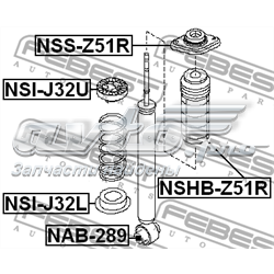 Do koszyka Poduszka amortyzatora tylnego Nissan Murano  Z51