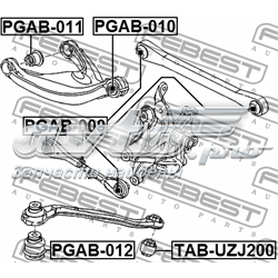 Silentblock wahacza tylnego górnego Peugeot/Citroen 5131C5
