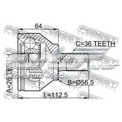 Przegub homokinetyczny przedni zewnętrzny Volvo 36001461 cena, od 50,37 USD