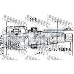 1345645 Ford przegub homokinetyczny wewnętrzny przedni prawy