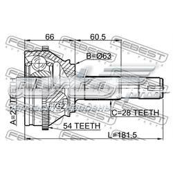 Przegub homokinetyczny przedni zewnętrzny Fiat/Alfa/Lancia 71771178 cena, od 40,85 USD