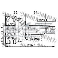 Przegub homokinetyczny przedni zewnętrzny Profit 27103015