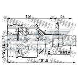 Przegub homokinetyczny wewnętrzny przedni prawy Toyota Yaris P10