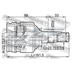 Przegub homokinetyczny przedni wewnętrzny Toyota Yaris NCP2