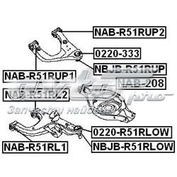 Silentblock wahacza tylnego dolnego NAB208 Febest