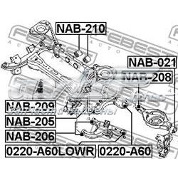 Do koszyka NAB205 Febest Silentblock wahacza tylnego górnego