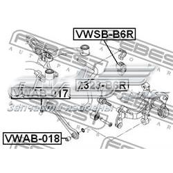 Silentblock wahacza poprzecznego tylnego wewnętrzny 06604 Metalcaucho