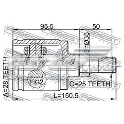 Do koszyka 44310S04300 Honda Przegub homokinetyczny wewnętrzny przedni prawy