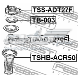 Poduszka amortyzatora przedniego 4860905050 Toyota