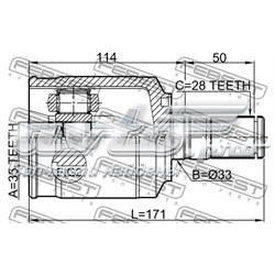 Przegub homokinetyczny wewnętrzny przedni lewy Hyundai Santa Fe 2 CM