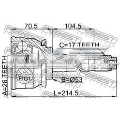 Do koszyka 8941733043 Honda Przegub homokinetyczny przedni zewnętrzny