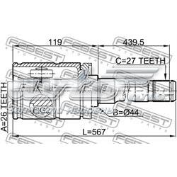Przegub homokinetyczny przedni wewnętrzny BMW X5 E70