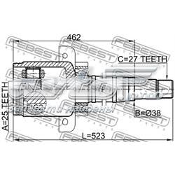 Przegub homokinetyczny wewnętrzny przedni prawy Mercedes B W245