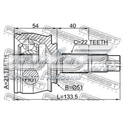 Przegub homokinetyczny przedni zewnętrzny 46308337 Fiat/Alfa/Lancia