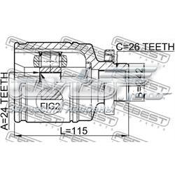 Do koszyka 495921F400 Hyundai/Kia Przegub homokinetyczny przedni wewnętrzny