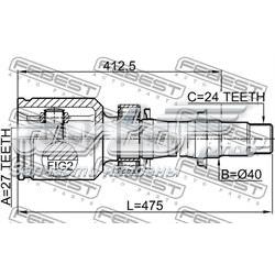 Przegub homokinetyczny wewnętrzny przedni prawy Toyota Avensis LCM