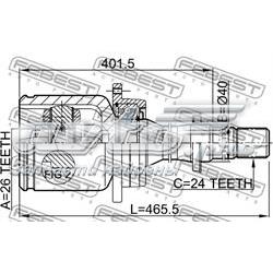 Przegub homokinetyczny wewnętrzny przedni prawy Toyota 4303005120 cena, od 89,88 USD