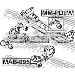 Do koszyka MMPD8W Febest Silentblock tylny (poduszka) reduktora mostu tylnego