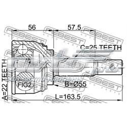 Przegub homokinetyczny przedni zewnętrzny 3921150Y00 Nissan/Infiniti