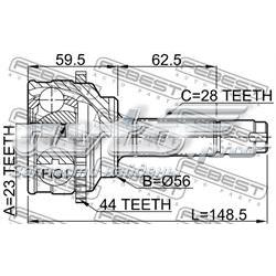 834121 GSP Przegub homokinetyczny przedni zewnętrzny