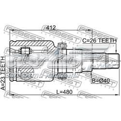 Przegub homokinetyczny wewnętrzny przedni prawy Ford Focus 2 DA, FFS, DS
