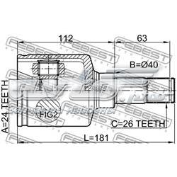 Przegub homokinetyczny wewnętrzny przedni lewy Ford Connect TC7