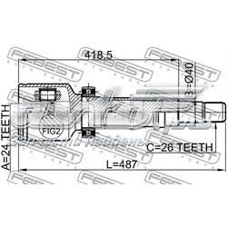 Przegub homokinetyczny wewnętrzny przedni prawy Ford Connect TC7