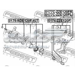 Jarzmo zacisku hamulcowego przedniego 4772109400 Toyota