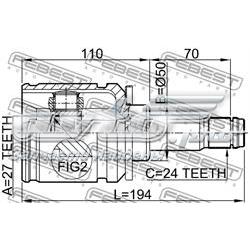 4304028020 Toyota przegub homokinetyczny wewnętrzny przedni lewy