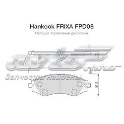 FPD08 Hankook Frixa klocki hamulcowe przednie tarczowe