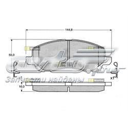 BD S147 Starline klocki hamulcowe przednie tarczowe