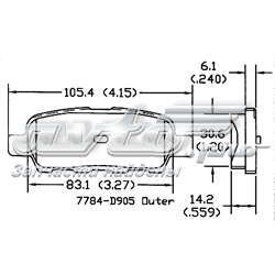 Okładziny (klocki) do hamulców tarczowych tylne Power Stop 16905 cena, od 21,02 USD
