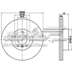 8DD 355 119-531 HELLA tarcza hamulcowa przednia