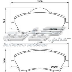 Klocki hamulcowe przednie tarczowe Peugeot/Citroen 1610699280