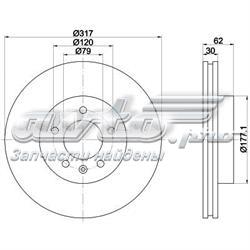 8DD 355 118-641 HELLA tarcza hamulcowa przednia