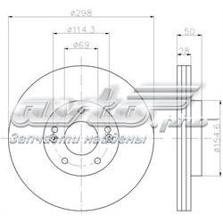 517122P000 Hyundai/Kia Tarcza hamulcowa przednia