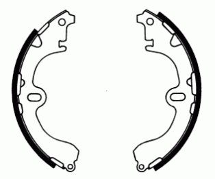 0449512210 Toyota Klocki hamulcowe tylne bębnowe