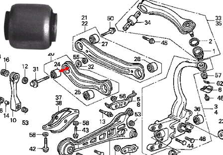 52113S1AE01 Honda Silentblock wahacza tylnego dolnego