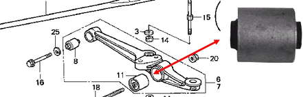 51810SH3003 Honda Silentblock przedniego wahacza dolnego